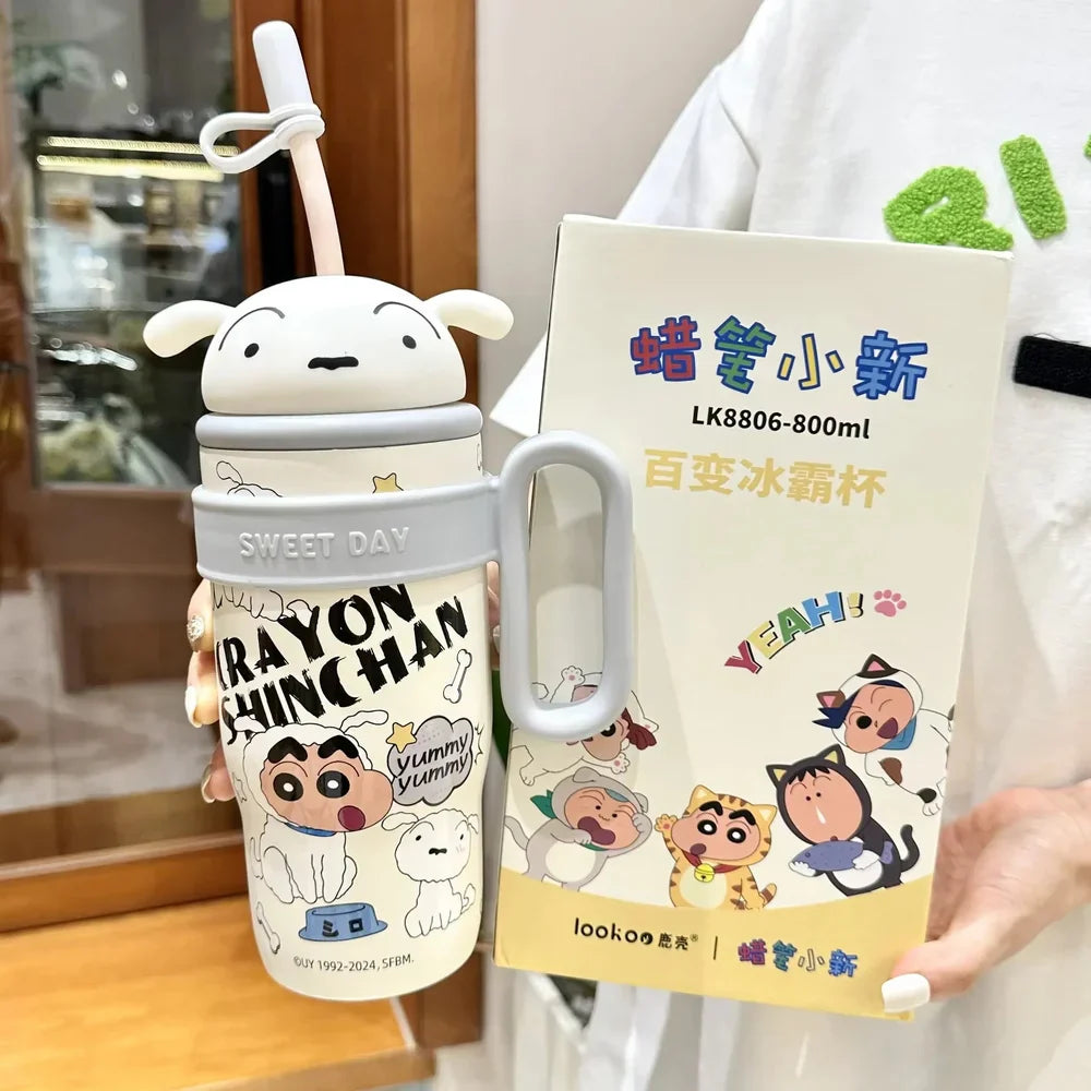 Crayon Shinchan Insulated Sipper, Stainless Steel, (800ml)