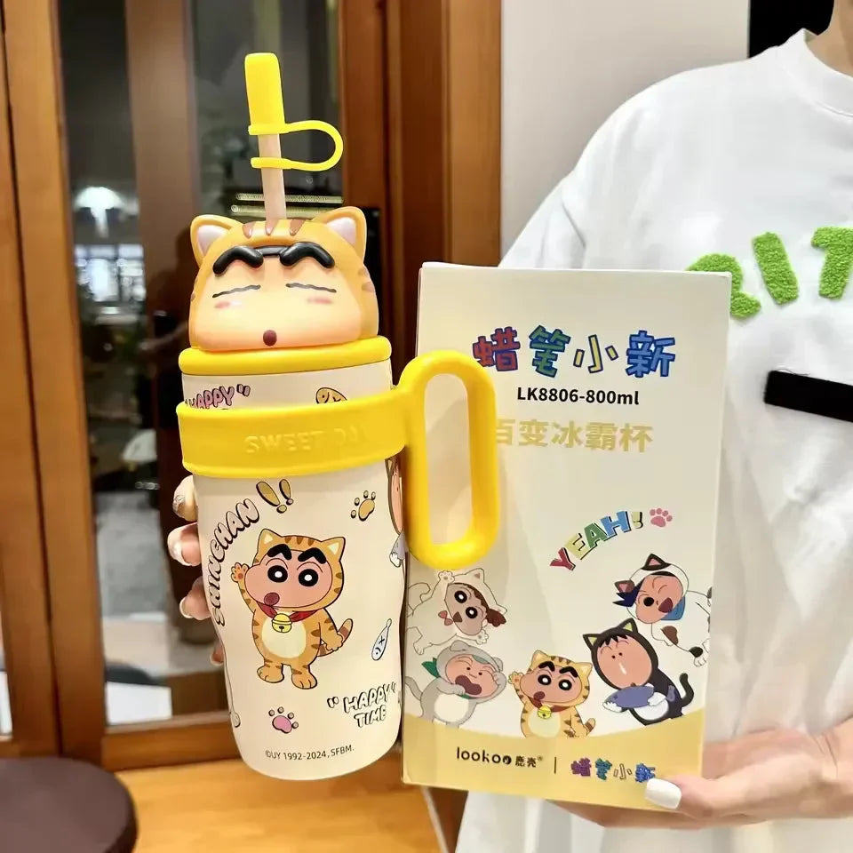 Crayon Shinchan Insulated Sipper, Stainless Steel, (800ml)
