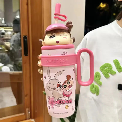 Crayon Shinchan Insulated Sipper, Stainless Steel, (800ml)